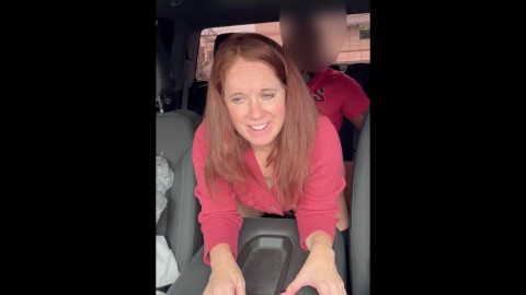Husband's Friend Had a Huge Cock, So I Took Him for a Ride in the Parking Lot