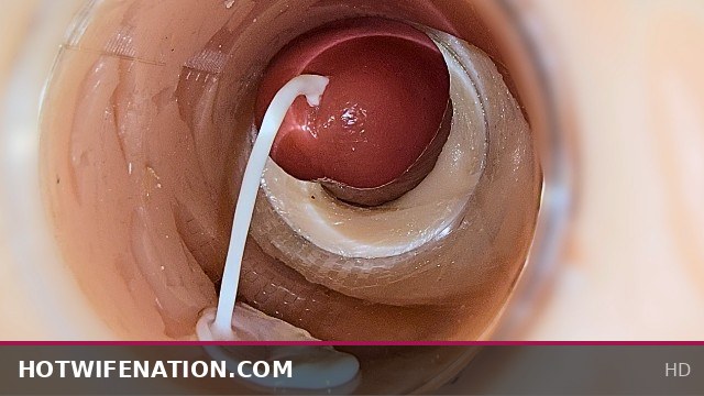 Hidden camera inside tight pussy catches massive sperm ejaculation