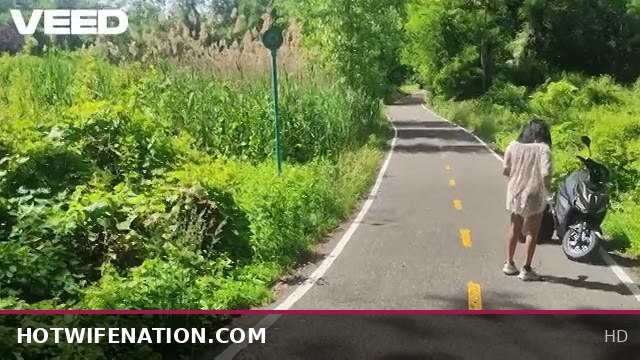 Riding Wild with the Motorcycle Biker Girl: Public Exhibition on the Bike Trail