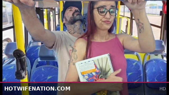 Schoolgirl rides the bus and gets fucked by a stranger in public!