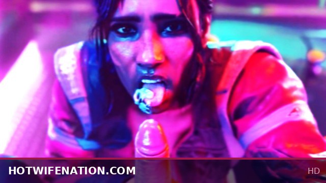 Panam Palmer Gets Edgerunner to Stroke Her Until Thick Cum Covers Her Slutty Face