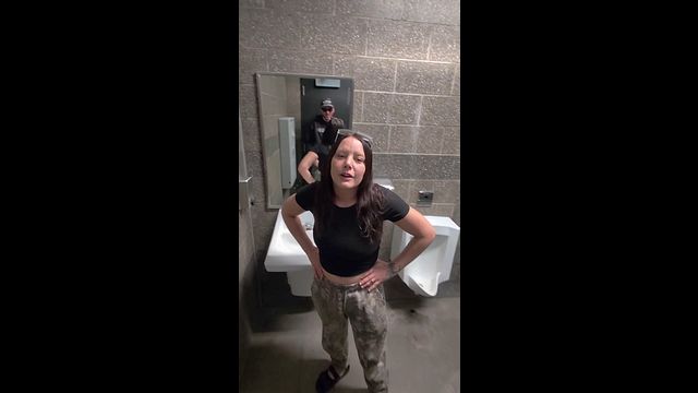 Wife's Steamy Encounter in Truck Stop Bathroom