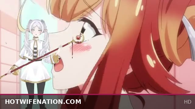 Shy Redhead Girl Caught Getting Touched in Public Bathroom - Hentai Anime Scene