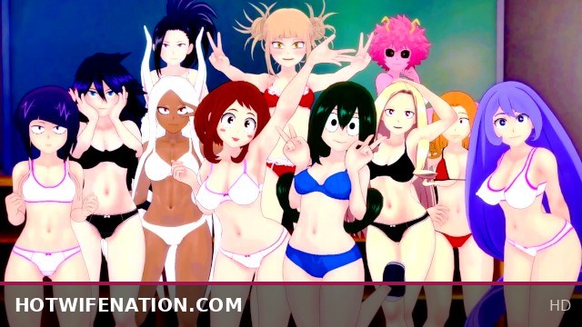 Deku's Classmates Get Creamed in Hentai Threesome