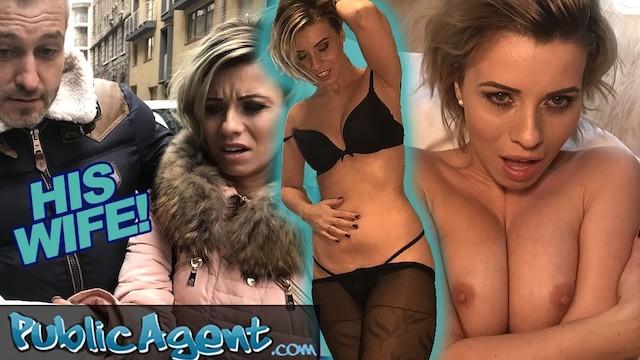 Blonde wife gets paid to cheat with stranger in public