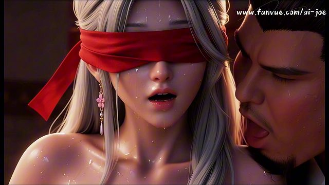 Cuckold Husband Watches as Chubby Bull Fucks His Blindfolded Redhead Concubine
