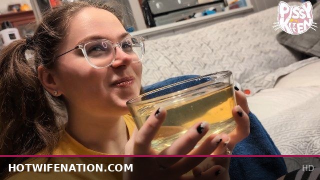 Naive slut believes her piss bowl is the ultimate prize in wild cuckold fantasy with hotwife