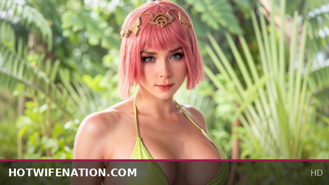 Passionate POV Fuck with Pink-Haired Beauty After Playing Rise of Eros and Cumming in Her Mouth