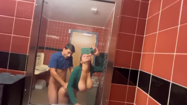Hailey Rose Takes a Creampie in a Public Bathroom at Whole Foods