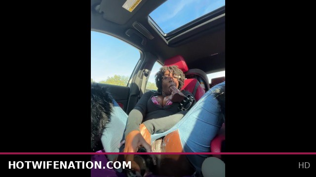 Esha Mae Fights 2 Dicks in Public Car Ride with Wet Squirting Action