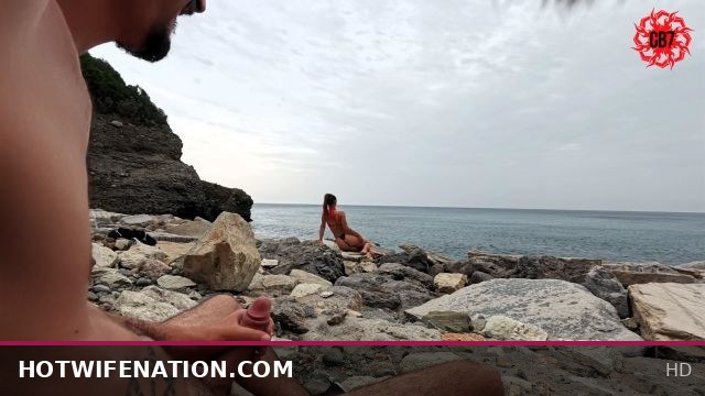 Italian Girl Caught on Beach: Cumshot in Mouth from a Horny Pervert (Premature Ejaculation)