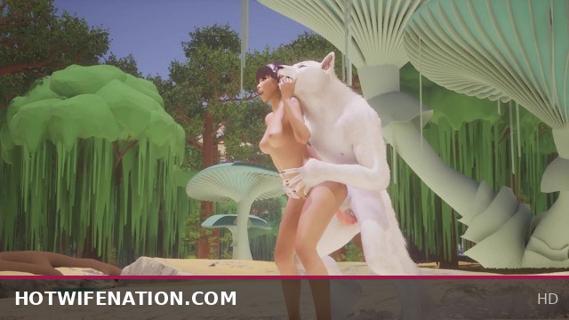 Petite Brunette Gets Wild with Furry Wolf in 3D Yiff Hentai Action