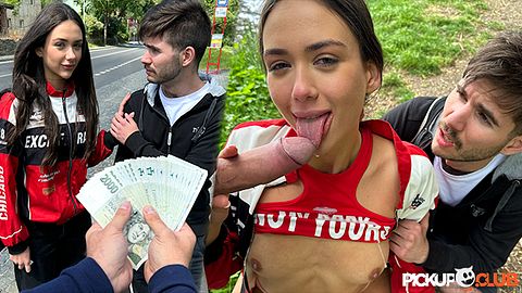 Rich Man Seduces Stunning Brunette Vixi Rafi to Cheat While Her Cuckold Boyfriend Watches!