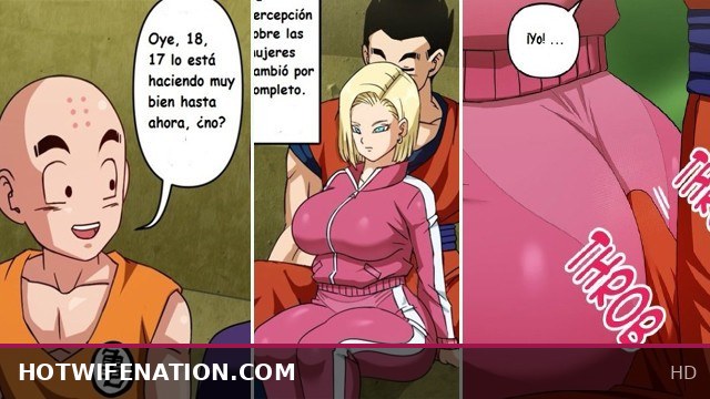 Gohan fucks Android 18 in the middle of the power tournament