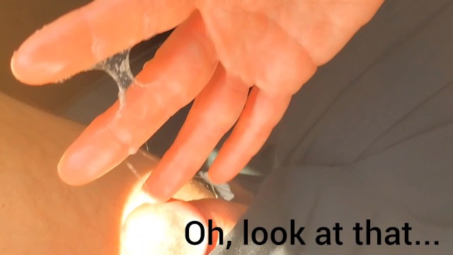 Wife flaunts her cum-filled pussy to husband after a hot encounter at the truck stop
